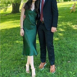 Zara Satin Midi Dress